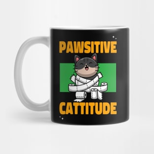 Pawsitive cattitude Mug